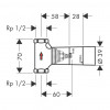 Axor - Základné teleso 40 l/min pre podomietkovú inštaláciu uzatváracieho ventilu, keramika 16974180