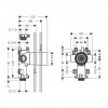 Axor - Základné teleso pre uzatvárací a prepínací ventil Trio 120x120 pod omietku, 36770180