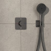 Hansgrohe ShowerSelect Comfort Q - Termostat pod omietku pre 2 spotrebiče, kartáčovaný čierny chróm 15583340