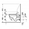Duravit Happy D.2 - Závesné WC Rimless® pre SensoWash® 620x365 mm, biela 2550590000