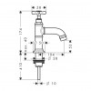 Axor Montreux - Stojankový ventil 50 bez odtokovej súpravy, kartáčovaný nikel 16530820
