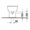 Duravit Darling New - Stojaci bidet, 1 otvor pre batériu prepichnutý, 630x370 mm, biela 2251100000