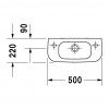 Duravit D-Code - Umývadielko 500x220 mm, otvor pre batériu vpravo, biela 07065000082