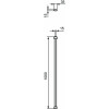 Ideal Standard i.life - Upevňovacie rameno rovné 100 cm, lesklý chróm T4891EO