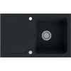 Vima 910 - Granitový drez s odkvapkávacou plochou 780x480x165mm, tmavý grafit matný