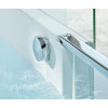 Duravit Shower + Bath - Vaňa so sprchovým kútom do pravého rohu 1700x750 mm, s panelom a nohami, biela/číre sklo 700404000000000