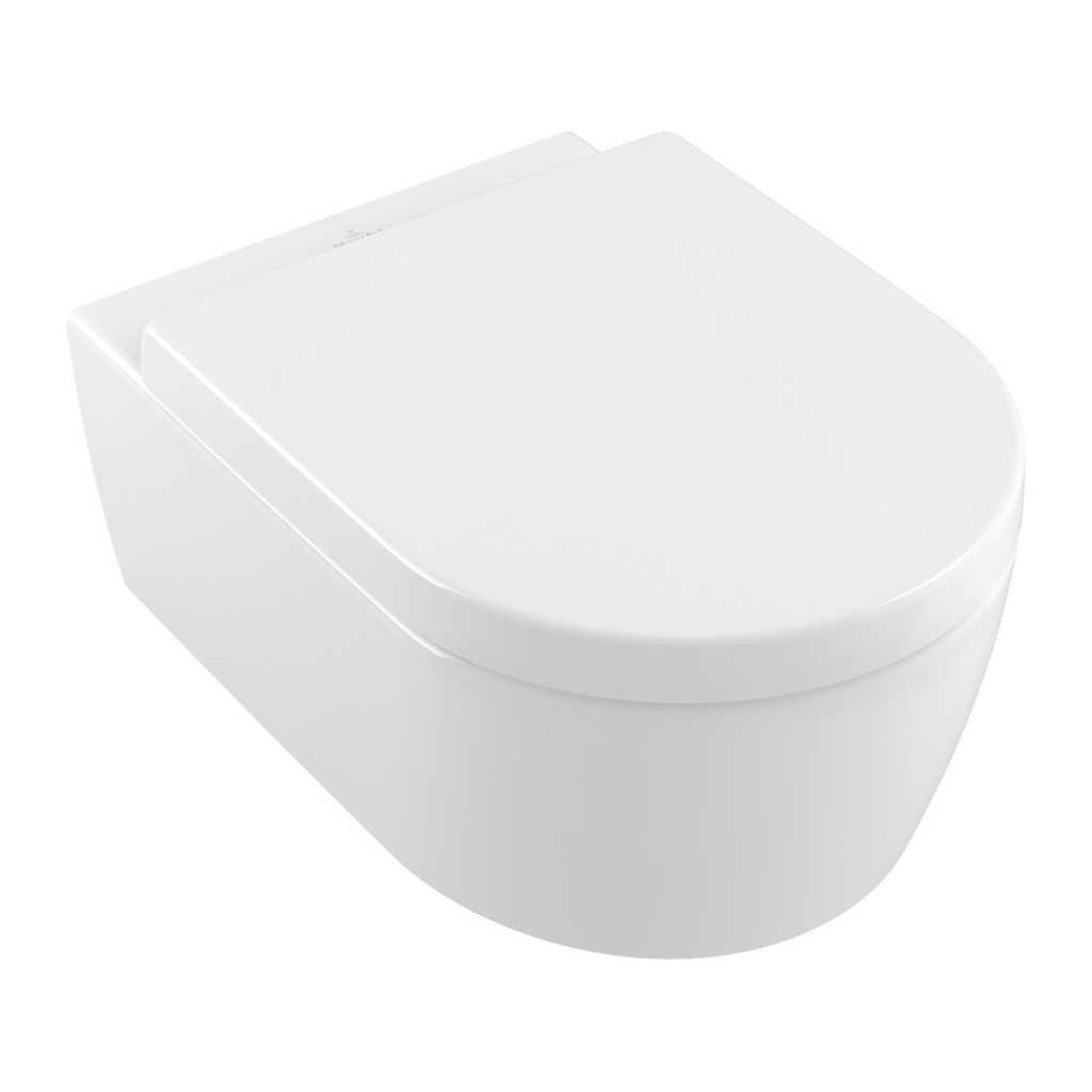 Villeroy & Boch AVENTO SET: WC závesné DirectFlush+ sedátko s poklopom SoftClosing, biela alpin, 5656HR01