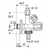 Schell COMFORT - Kombinovaný rohový ventil, 035450699