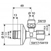 Schell - Rohový regulačný ventil comfort, chróm 049170699
