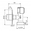 SCHELL COMFORT - Práčkový ventil s horným ovládaním 1/2“ x 3/4“, chróm 054400699
