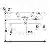 Duravit D-Code - Polozápustné umývadlo, 1 otvor pre armatúru prepichnutý, 55 x 44 mm, biele 0339550000