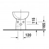 Duravit D-Code - Stojaci bidet, 1 otvor pre armatúru prepichnutý, 355x525 mm, biela 22371000002