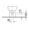 Duravit D-Code - Stojaci bidet, 1 otvor pre armatúru prepichnutý, 36x56 cm, biela 22411000002