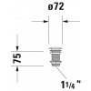 Duravit Architec - Neuzatvárateľný prietokový ventil, chróm 0050381000