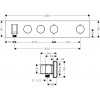 Axor Module Select - Podomietkový termostatický modul pre 2 spotrebiče, chróm 18355000