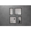Hansgrohe XtraStoris Individual - Výklenok do steny matný biely s dizajnovým rámom 300x300x100mm, kartáčovaný čierny chróm 56099340