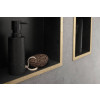 Hansgrohe XtraStoris Individual - Výklenok do steny matný čierny, s designovým rámom 300x300x100mm, kartáčovaný bronz 56098140