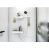 Hansgrohe WallStoris - Sada: ručná sprcha 105 3jet Activation EcoSmart, termostat, nástenná tyč 700 mm a sada na odkladanie, biela matná 24250700
