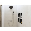 Hansgrohe XtraStoris Individual - Výklenok do steny matný čierny, s designovým rámom 300x300x100mm, kartáčovaný čierny chróm 56098340