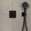 Hansgrohe ShowerSelect Comfort Q - Termostat pod omietku pre 2 spotrebiče s EN1717, čierna matná 15586670