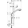 Hansgrohe Crometta 85 - Sprchová sada Multi so sprchovou tyčou 65 cm, chróm 27767000