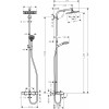 Hansgrohe Crometta E - Showerpipe 240 1jet s vaňovým termostatom, chróm 27298000
