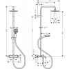 Hansgrohe Vernis Blend - Sprchový/vaňový systém, termostatický, hlavová sprcha + ručná sprcha, chróm 26274000