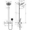 Hansgrohe Pulsify S - Showerpipe 260 2jet s termostatom ShowerTablet Select 400, čierna matná 24240670