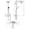 Hansgrohe Pulsify S - Showerpipe 260 1jet s termostatom ShowerTablet Select 400, chróm 24220000