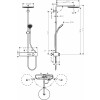 Hansgrohe Pulsify S - Showerpipe 260 1jet s termostatom ShowerTablet Select 400, biela matná 24220700