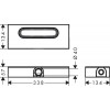 Hansgrohe uBox universal - Základné teleso pre lineárne sprchové žľaby pre plochú inštaláciu, 01000180