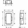 Hansgrohe XtraStoris Minimalistic - Výklenok do steny 300x150x100mm, kartáčovaná nerez 56070800
