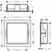 Hansgrohe XtraStoris Individual - Výklenok do steny matný biely s dizajnovým rámom 300x300x100mm, čierna matná 56099670