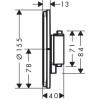 Hansgrohe ShowerSelect Comfort S - Termostat pod omietku pre 2 spotrebiče s EN1717, čierna matná 15556670