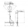 Axor Showersolutions - Sprchový systém s termostatickou batériou 800 a hlavovou sprchou 350 jeden prúd, chróm 27984000