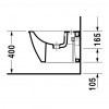 Duravit Darling New - Závesný bidet Compact, 1 otvor pre armatúru prepichnutý, biely 2256150000