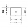 Duravit Starck 3 - Vstavané umývadlo, pre nábytok Duravit, hladké, 490 x 365 mm, biele 0305490022