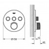 GROHE Grotherm SmartControl - Termostat pre podomietkovú inštaláciu s 3 ventilmi, supersteel 29121DC0