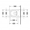 Duravit Darling New - Závesné WC 540X370 mm s Rimless®, biela 2557090000