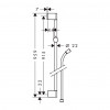 Hansgrohe Unica - Sprchová tyč Croma 90 cm so sprchovou hadicou, chróm 26504000