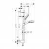 Hansgrohe Crometta - Vario sprchová súprava so sprchovou tyčou 65 cm, biela/chróm 26532400