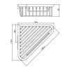 Emco System 2 - Rohový košík do sprchového kúta, 17,6x22,8 cm 354500105