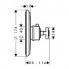 Axor Montreux - Highflow termostatická batéria pod omietku, brúsený nikel 16815820