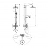 Axor Montreux - Sprchový systém s termostatom a hlavovou sprchou 240, jeden prúd, kartáčovaný nikel 16572820