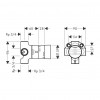 Axor - Základné teleso pre štvorcestný prepínač s podomietkovou inštaláciou Quattro, 16930180