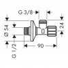 Axor - Rohový ventil s mikrofiltrom, G 3/8, chróm 51308000