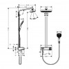 Hansgrohe Raindance Select E ​​- sprchový systém Showerpipe 300 2jet, termostatická sprchová batéria, sprchové rameno, biela/chróm 27126400