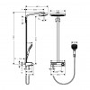 Hansgrohe Raindance Select E - sprchový systém Showerpipe E 300 3jet, biela/chróm 27127400