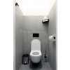 Sanela - Elektronický dotykový splachovač WC s elektronikou ALS do montážneho rámu SLR 21, farba skla REF 9005 čierna, podsvietenie modré, 24 V DC