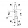 Duravit Architec - Podomietkový sifón, s príslušenstvom, 0050441000